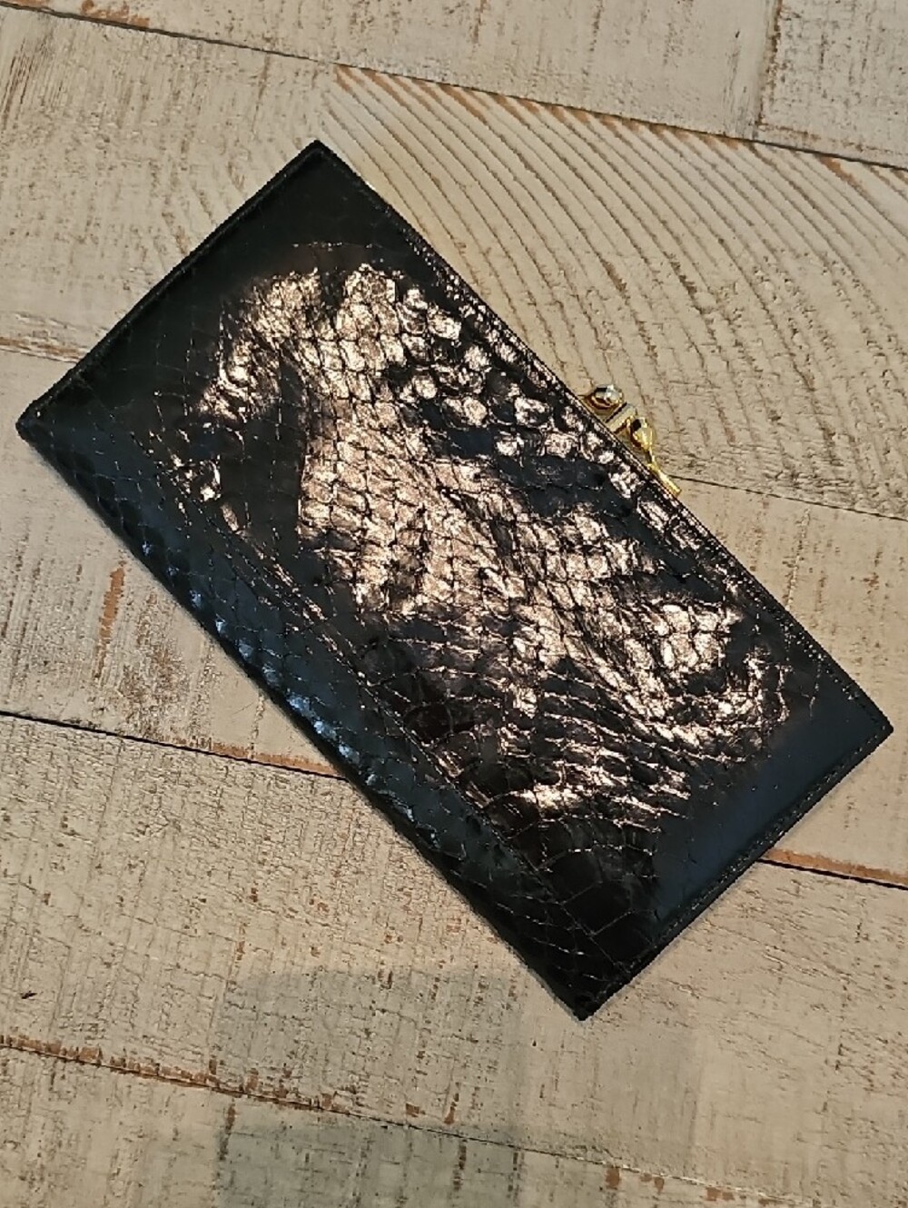 Neiman Marcus Vintage Snakeskin Clutch - Picture 2 of 7